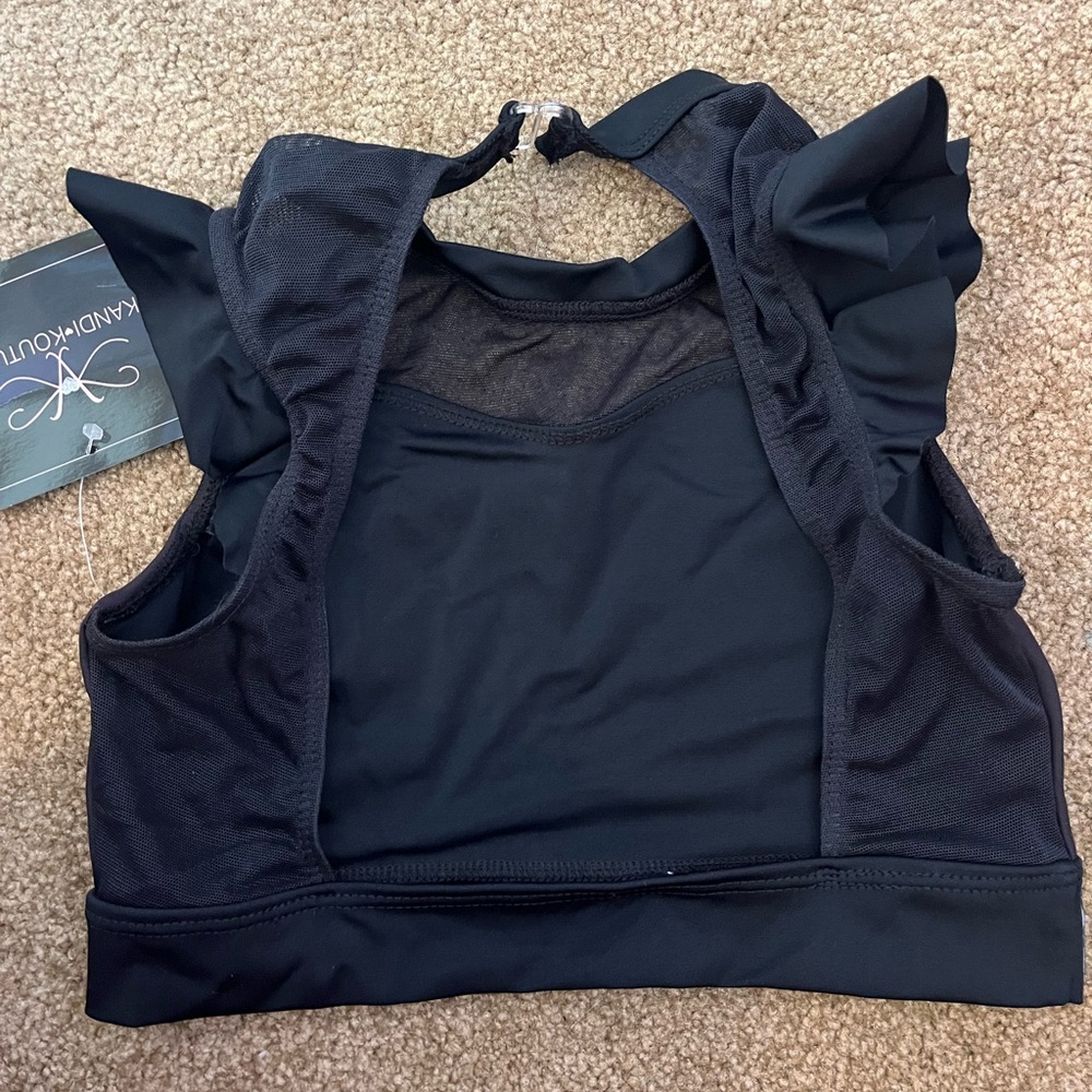 Kandi Kouture Black sports bra - youth L 10/12 new with tags